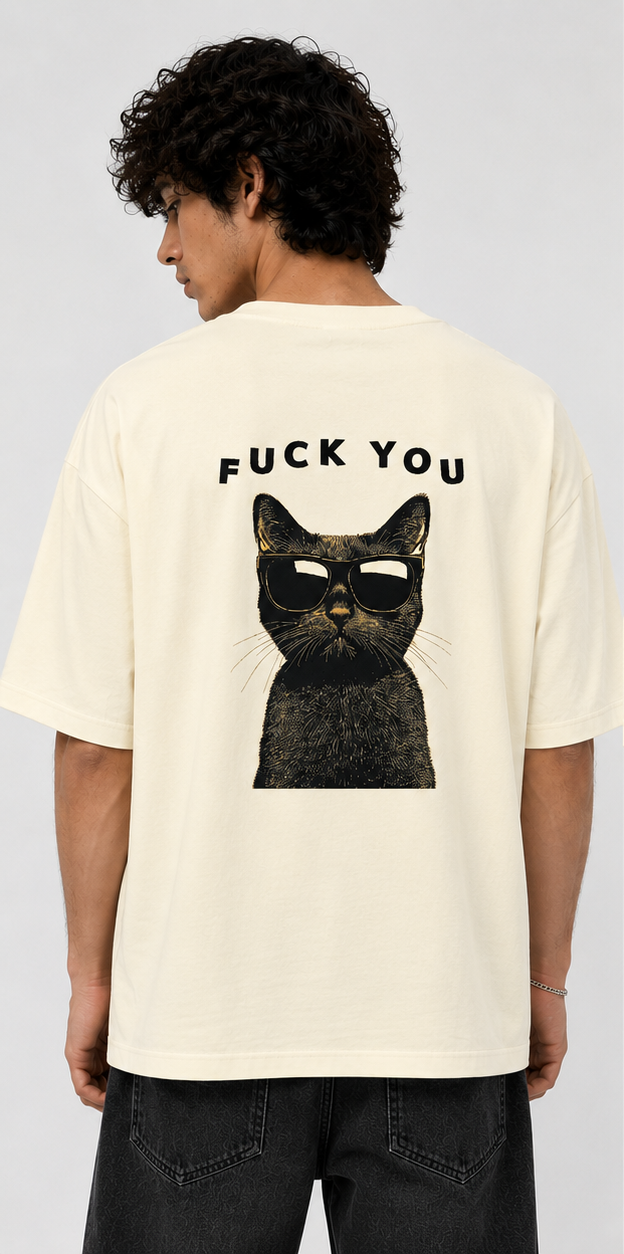 FUCK YOU Cat Oversized T-Shirt