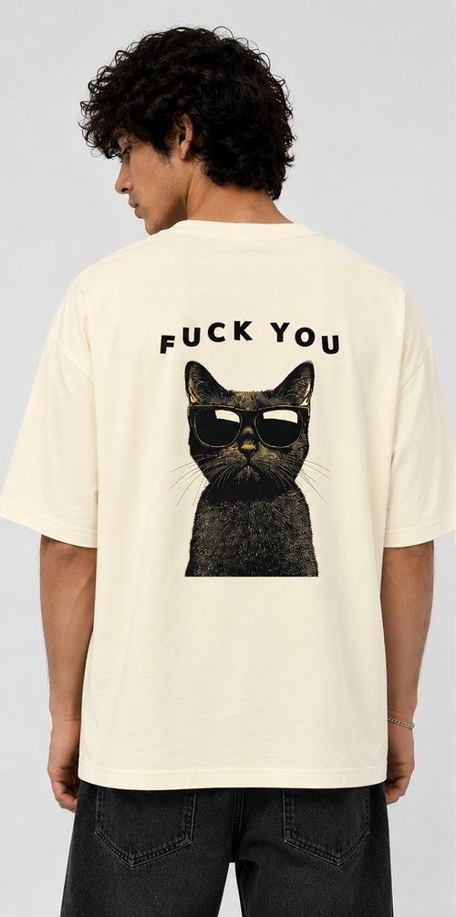 FUCK YOU Cat Oversized T-Shirt