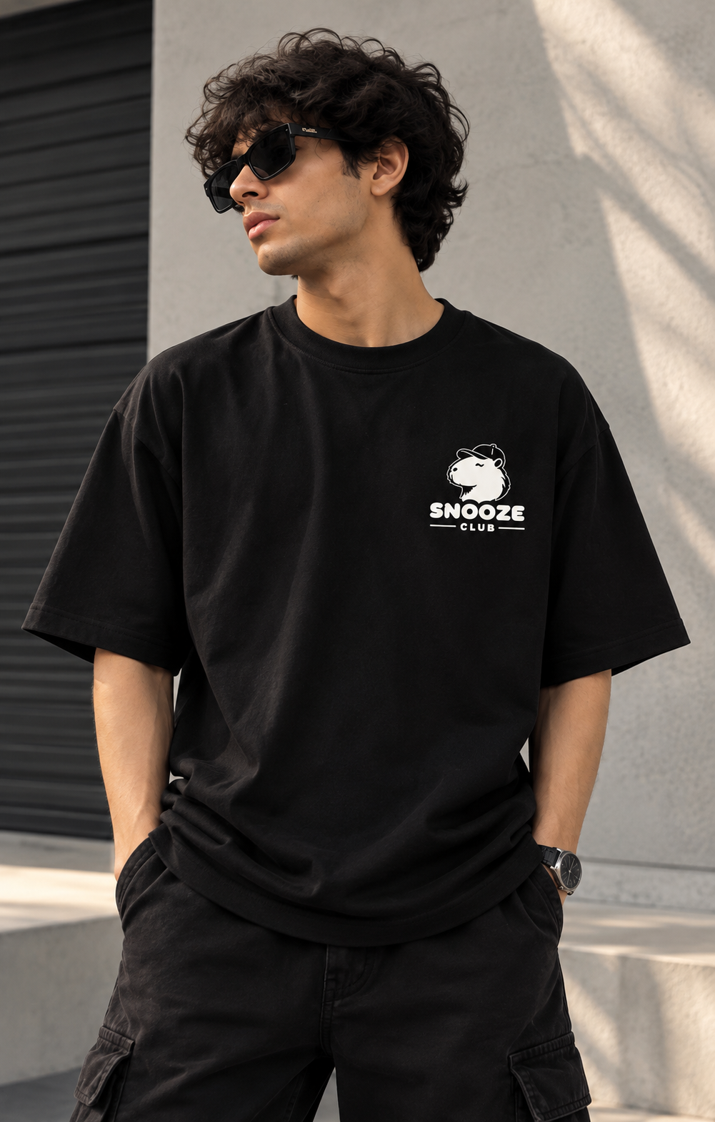 Mens Black Oversized Tshirt