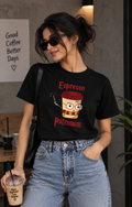 Womens Black Regular fit Tshirt