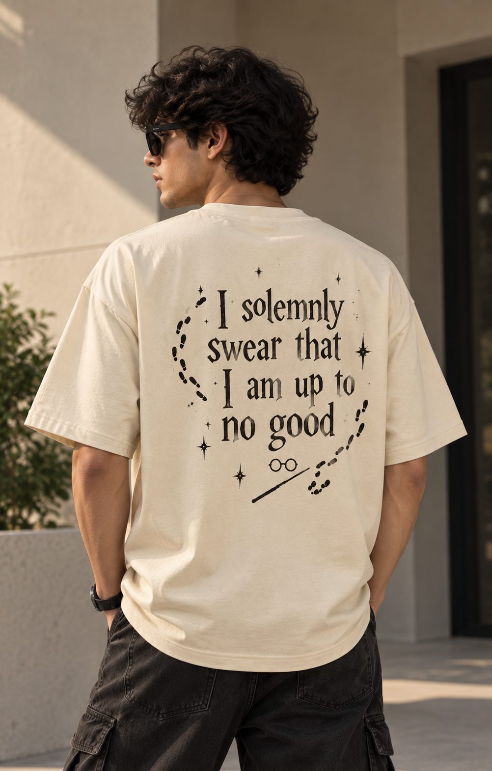 Mens Beige OverSized Tshirt