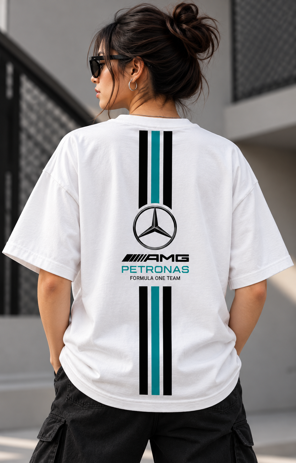 White Oversized Tshirt - F1 Edition