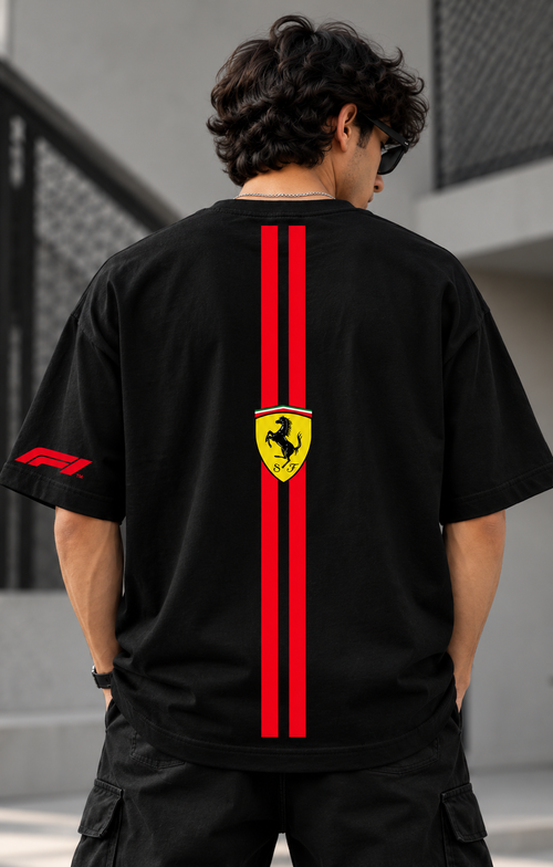 Black Oversized Tshirt - F1 Edition