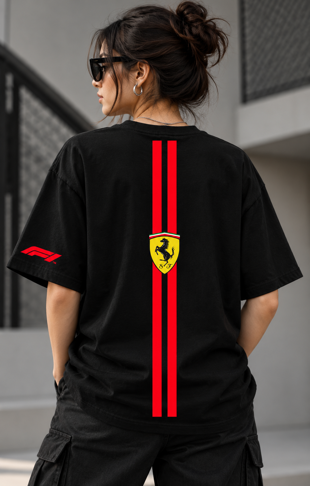 Black Oversized Tshirt - F1 Edition