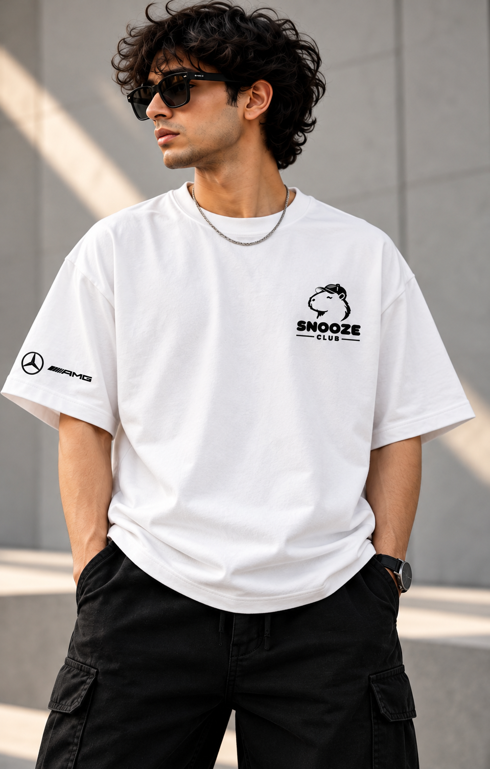 White Oversized Tshirt - F1 Edition